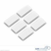 Aimant 12x24mm rectangulaire blancs (Set of 6)
