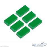 Aimant 12x24mm rectangulaire verts (Set of 6)