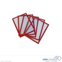 Pochettes magnétiques rouge A5, set de 5 pièces
