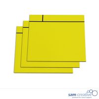 Cartes notifications magnétiques 10x10 cm jaune
