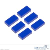 Aimant 12x24mm rectangulaire bleus (Set of 6)